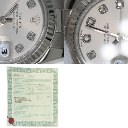 ROLEX DATEJUST 10P Diamond Watches 179179G K18 White Gold/K18 White Gold Ladies