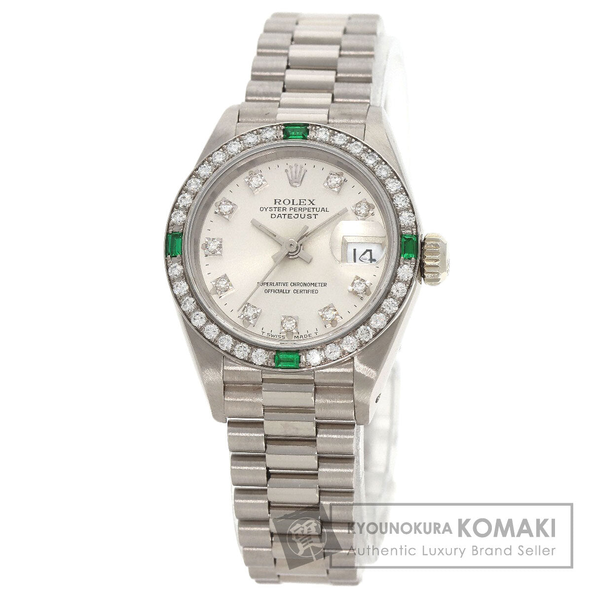 ROLEX Datejust Diamond Emerald Watches 69079G K18 White Gold/K18 White Gold Ladies