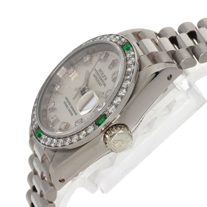 ROLEX Datejust Diamond Emerald Watches 69079G K18 White Gold/K18 White Gold Ladies