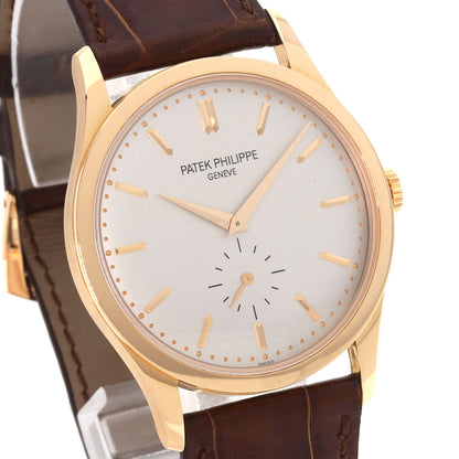 PATEK PHILIPPE Calatrava Watches 5196R-001 K18 Pink Gold/Leather mens