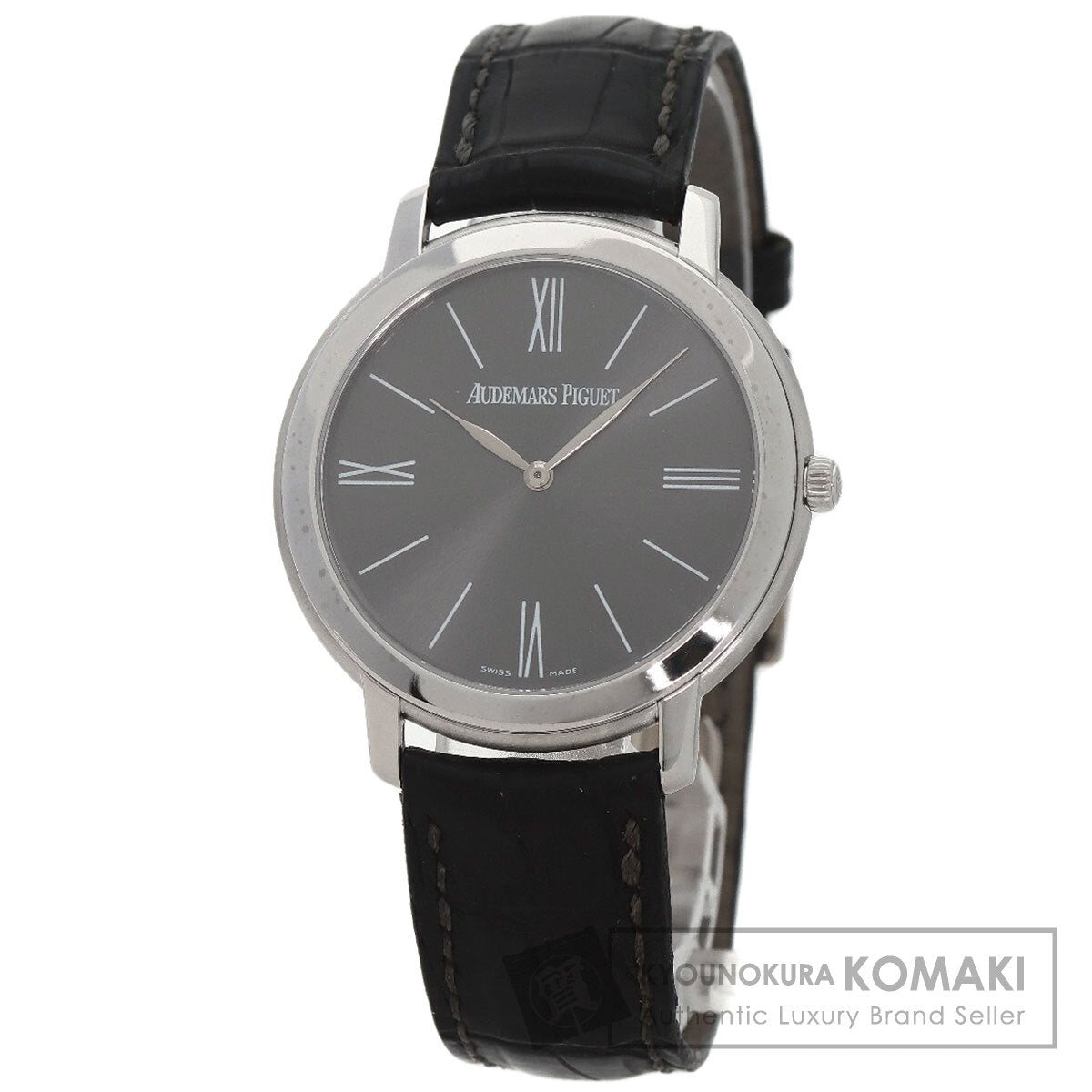 AUDEMARS PIGUET Jules Audemars Extra Flat Watches 15126BC.00.D002CR.01 K18 White Gold/Leather mens