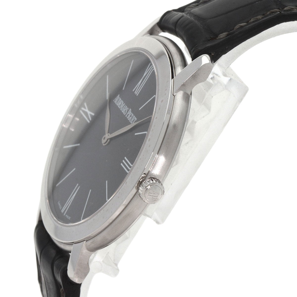 AUDEMARS PIGUET Jules Audemars Extra Flat Watches 15126BC.00.D002CR.01 K18 White Gold/Leather mens