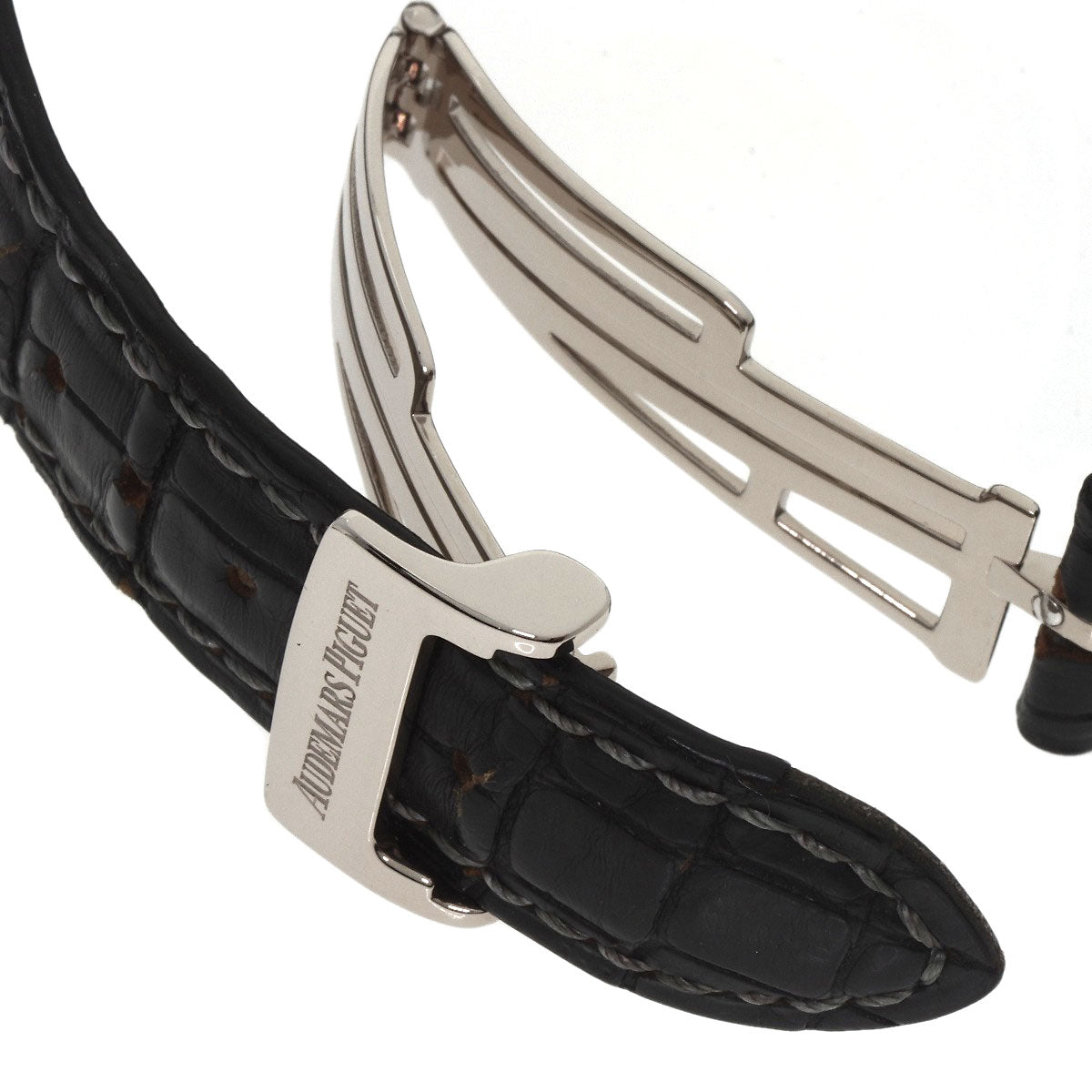 AUDEMARS PIGUET Jules Audemars Extra Flat Watches 15126BC.00.D002CR.01 K18 White Gold/Leather mens