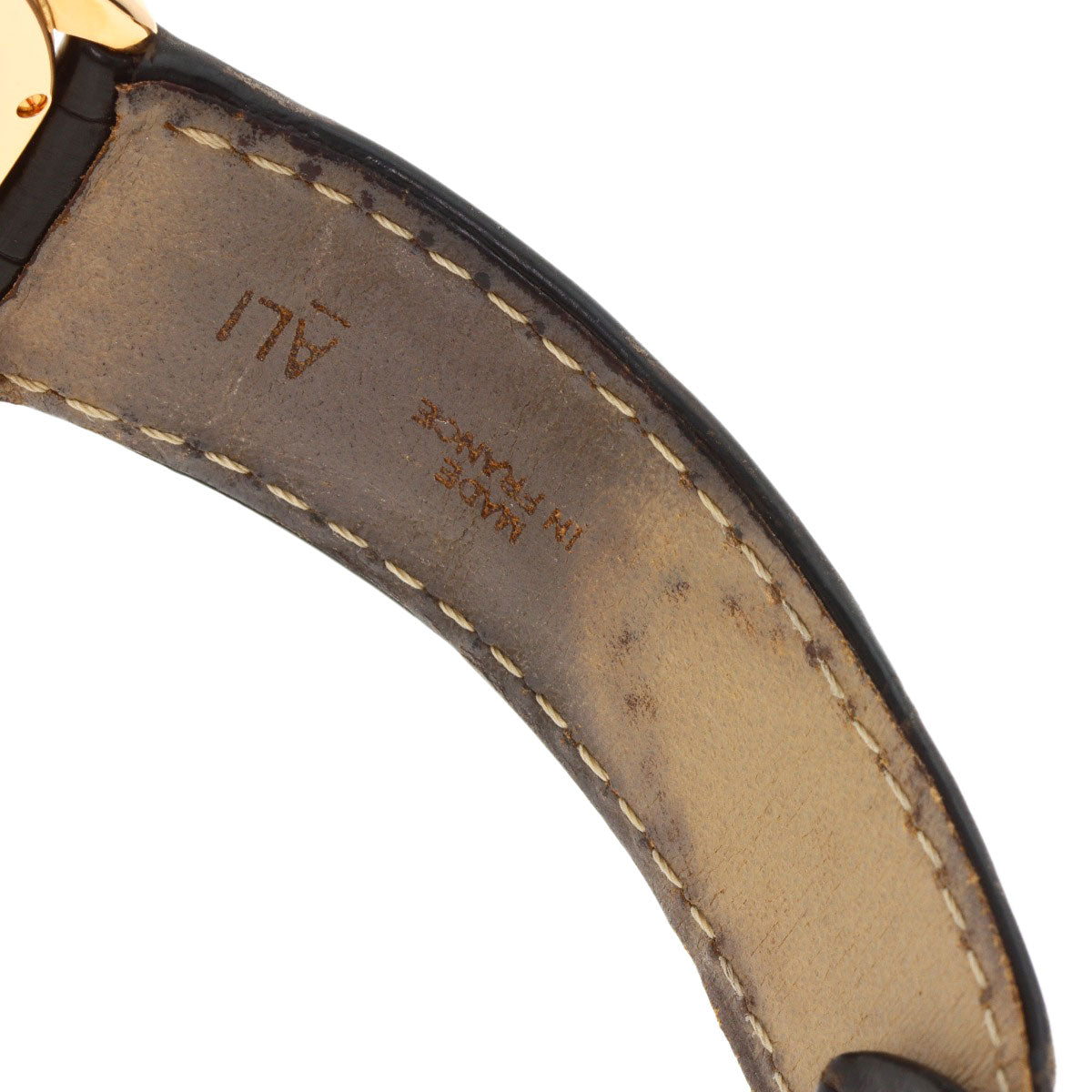 CARTIER Ronde Louis Cartier LM 1.4" Diamond Watches WR000651 K18 Pink Gold/Leather mens