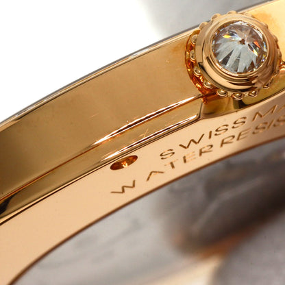 CARTIER Ronde Louis Cartier LM 1.4" Diamond Watches WR000651 K18 Pink Gold/Leather mens