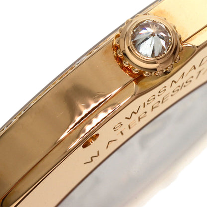 CARTIER Ronde Louis Cartier LM 1.4" Diamond Watches WR000651 K18 Pink Gold/Leather mens