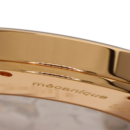 CARTIER Ronde Louis Cartier LM 1.4" Diamond Watches WR000651 K18 Pink Gold/Leather mens