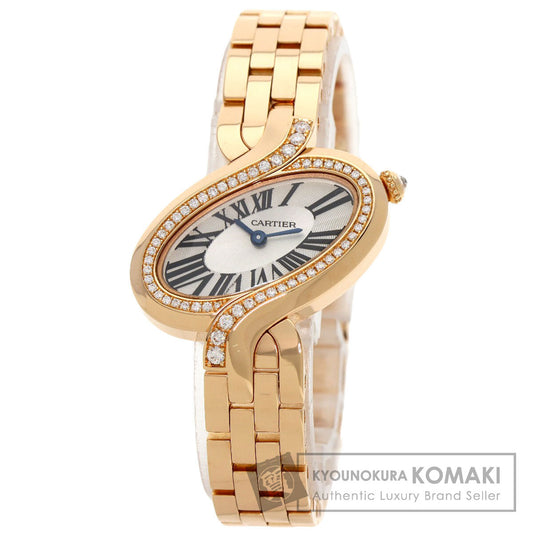 CARTIER Delices de Cartier SM Diamond Watches WG800003 K18 Yellow Gold/18K Yellow Gold Ladies