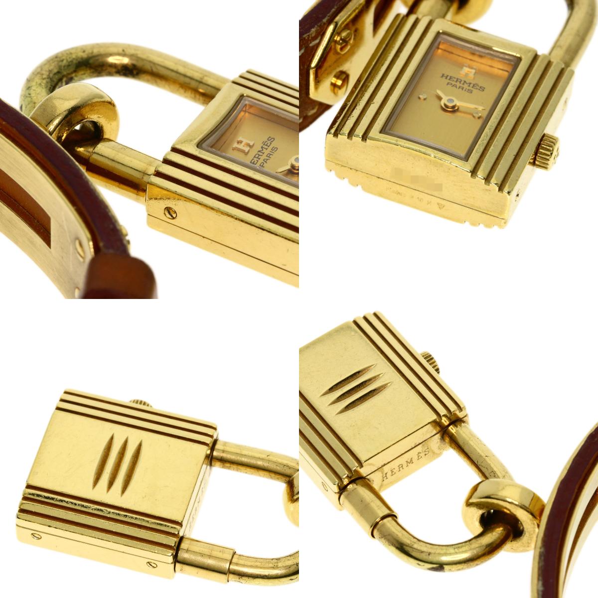 HERMES Kelly watch Watches Gold Plated/Leather Ladies