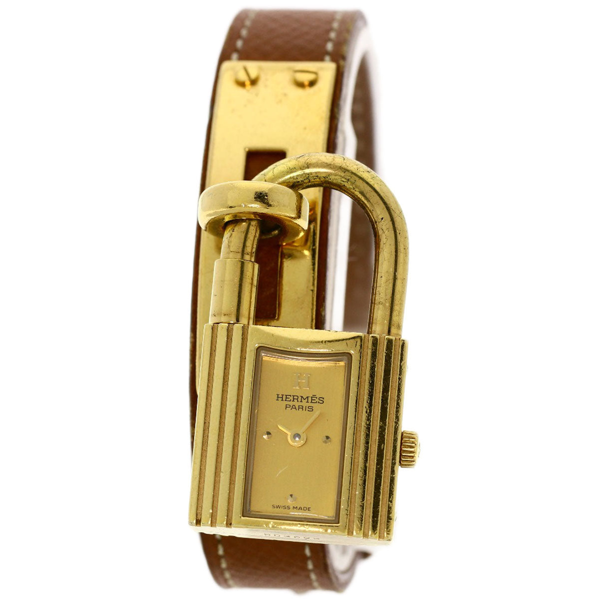HERMES Kelly watch Watches Gold Plated/Leather Ladies