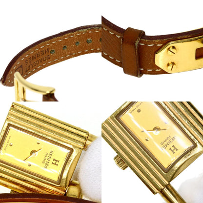 HERMES Kelly watch Watches Gold Plated/Leather Ladies