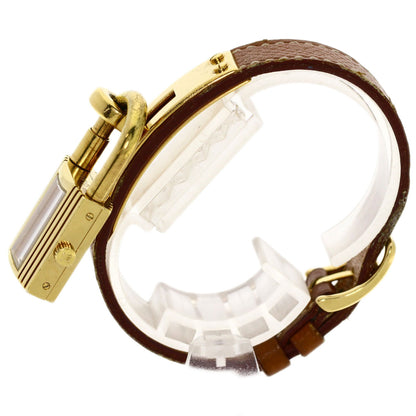 HERMES Kelly watch Watches Gold Plated/Leather Ladies