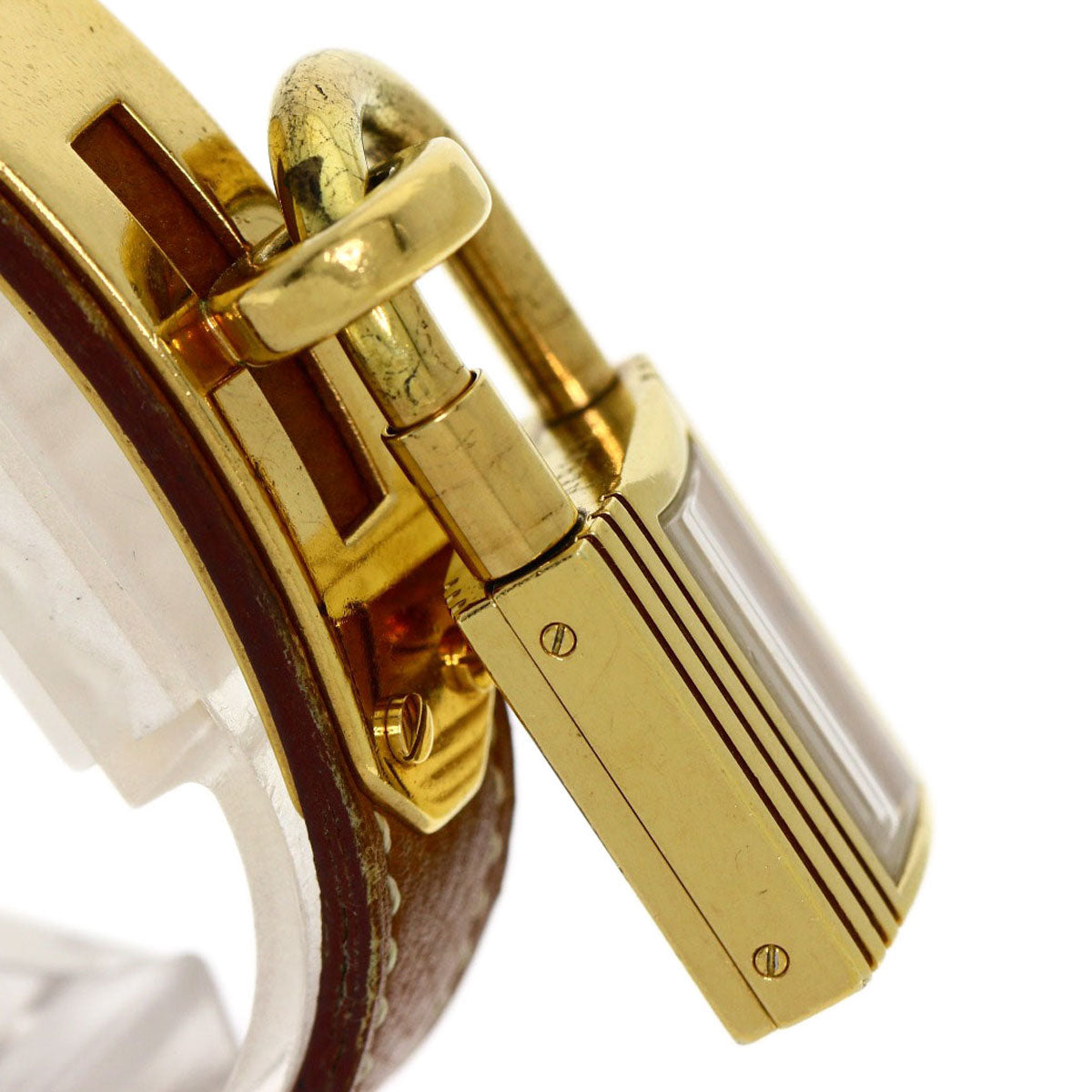 HERMES Kelly watch Watches Gold Plated/Leather Ladies
