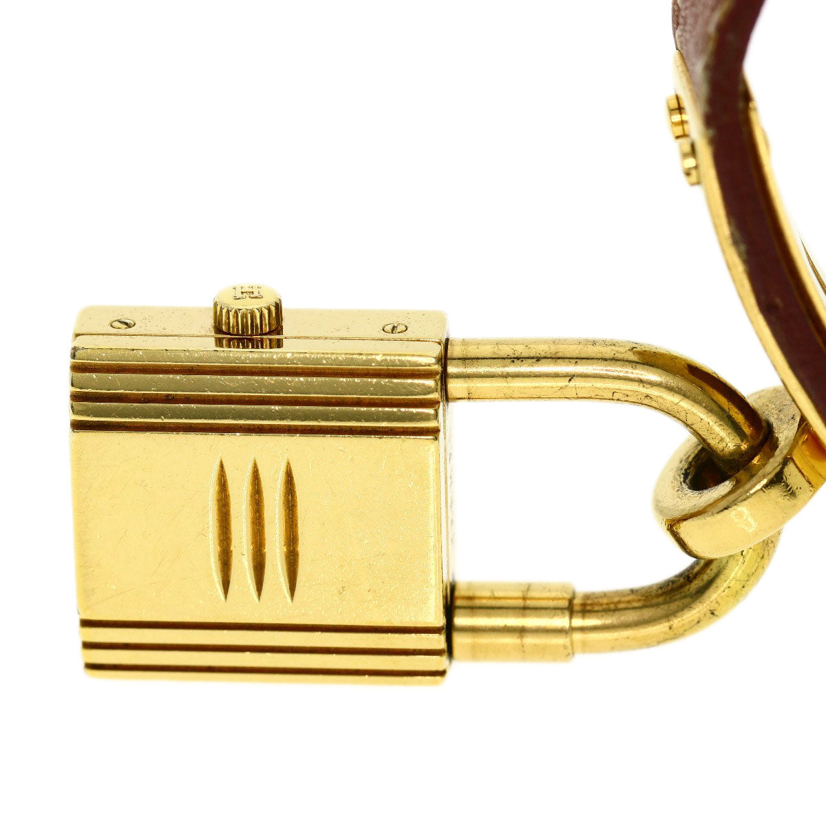 HERMES Kelly watch Watches Gold Plated/Leather Ladies