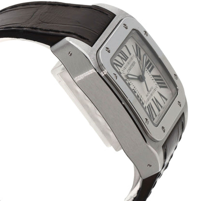 CARTIER Santos 100MM Watches W20106X8 Stainless Steel/Leather mens