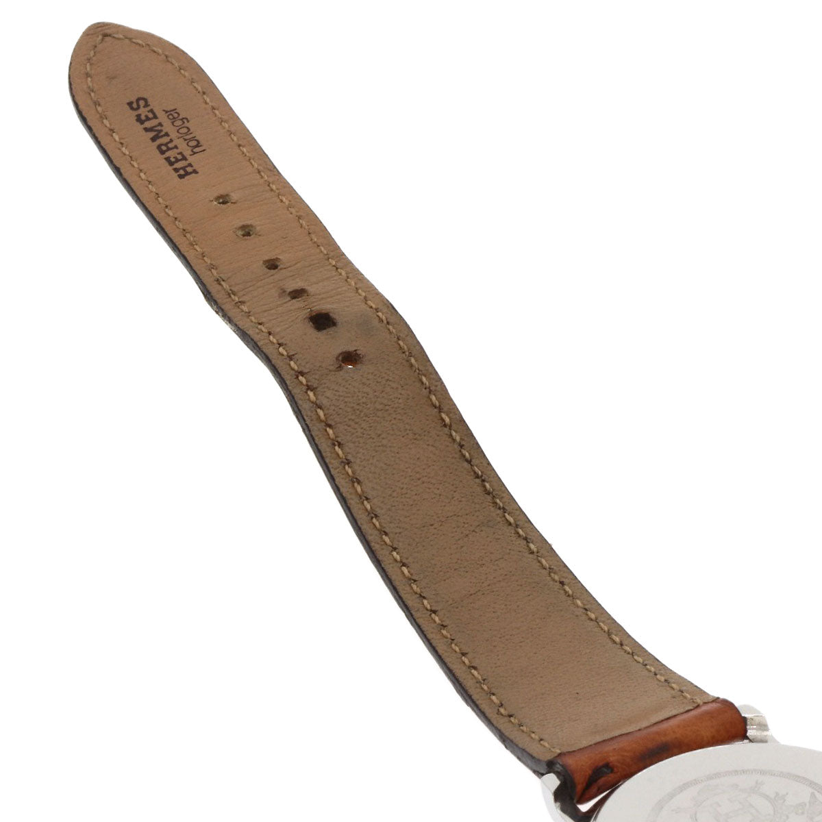 HERMES Serie Watches Stainless Steel/Leather mens