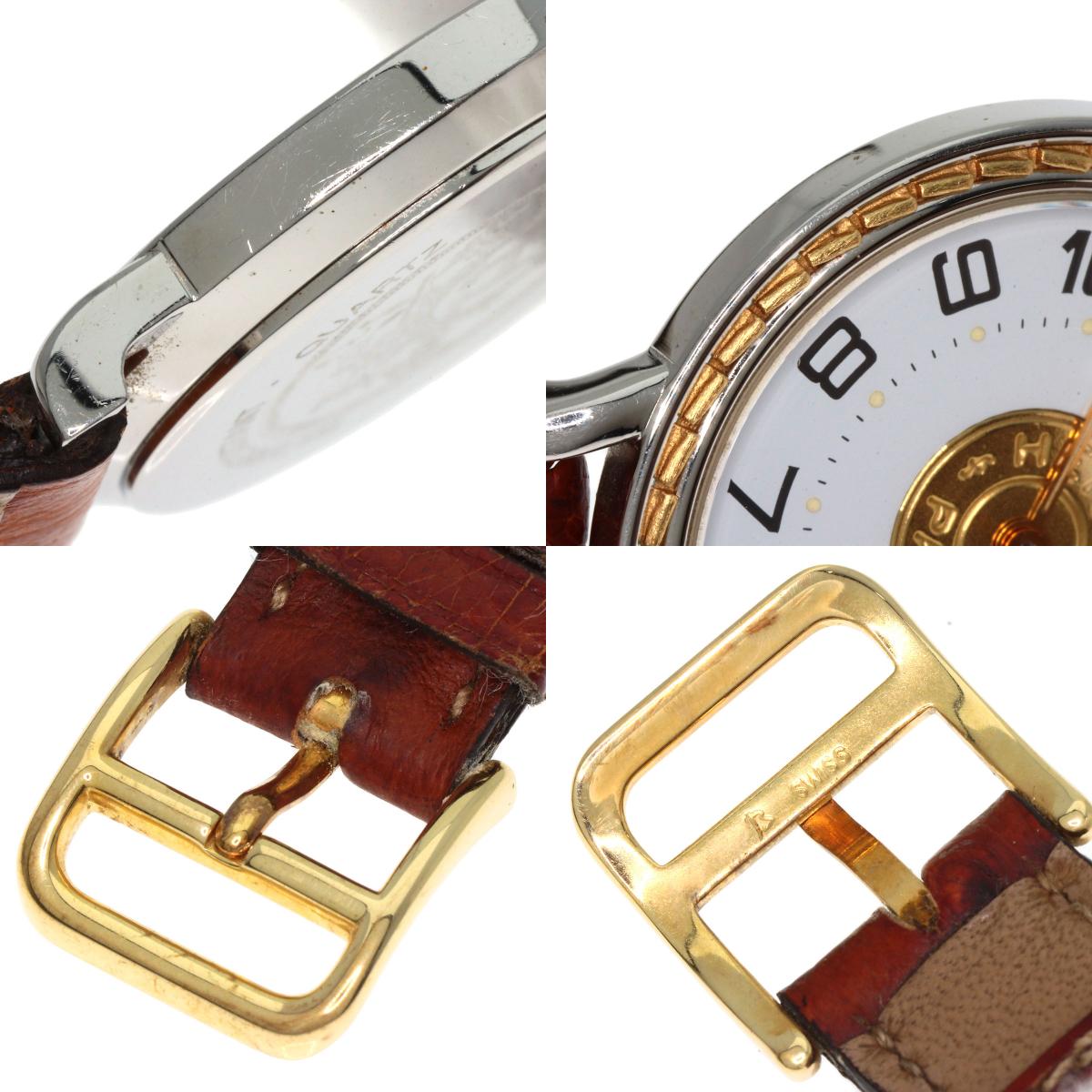 HERMES Serie Watches Stainless Steel/Leather mens