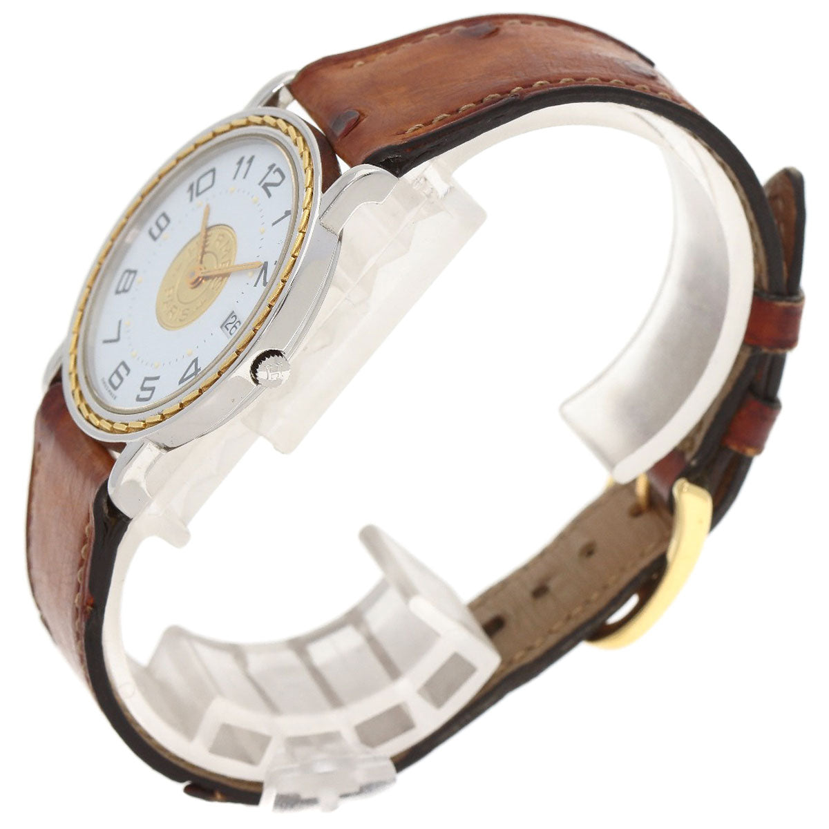 HERMES Serie Watches Stainless Steel/Leather mens