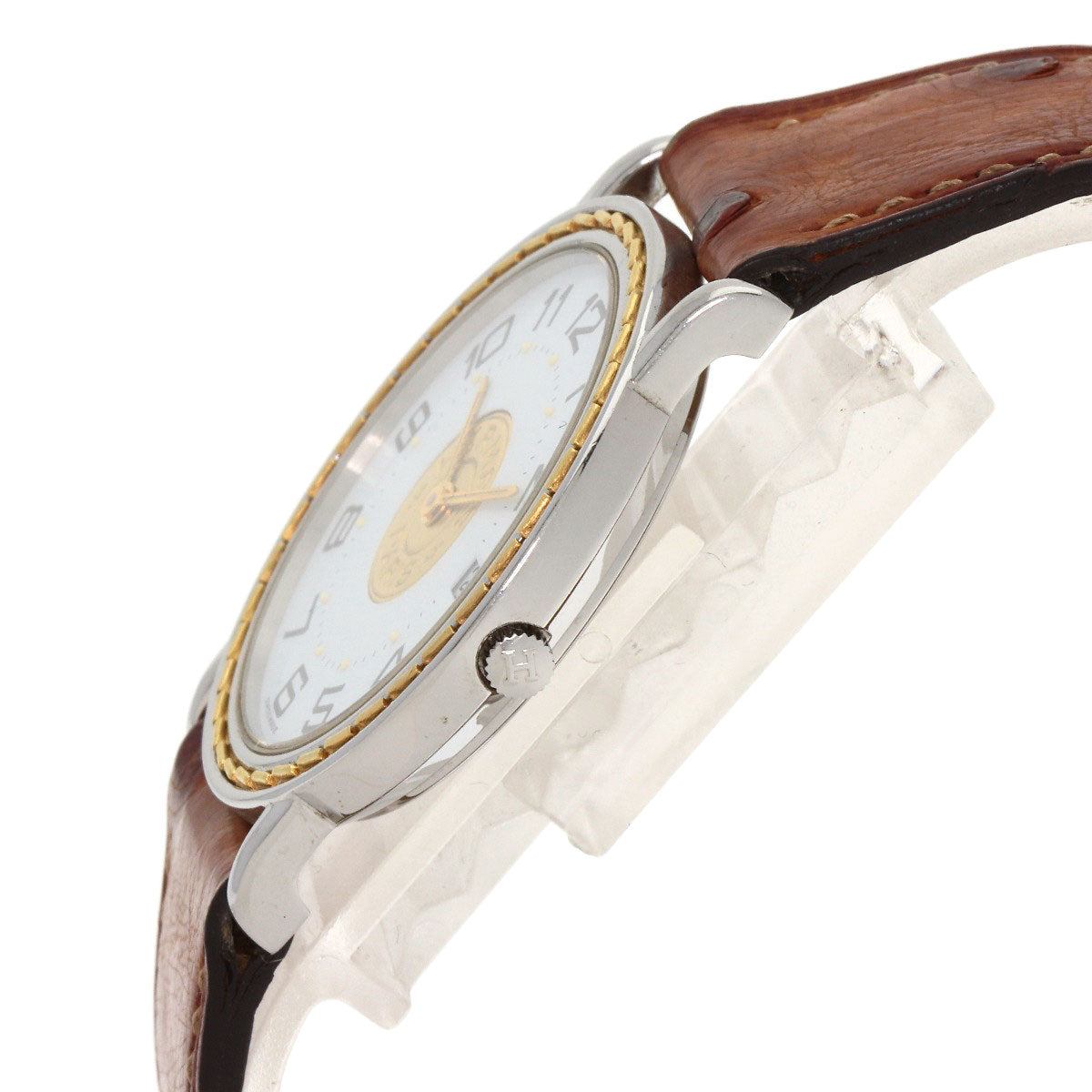 HERMES Serie Watches Stainless Steel/Leather mens