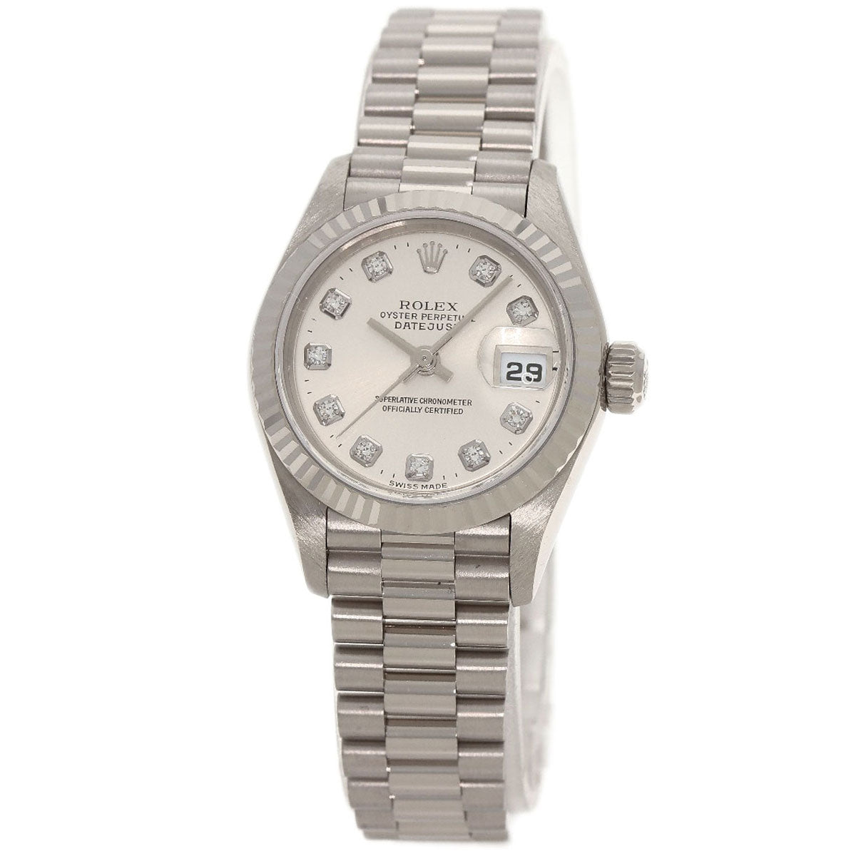 ROLEX DATEJUST 10P Diamond Watches 79179G K18 White Gold/K18 White Gold Ladies