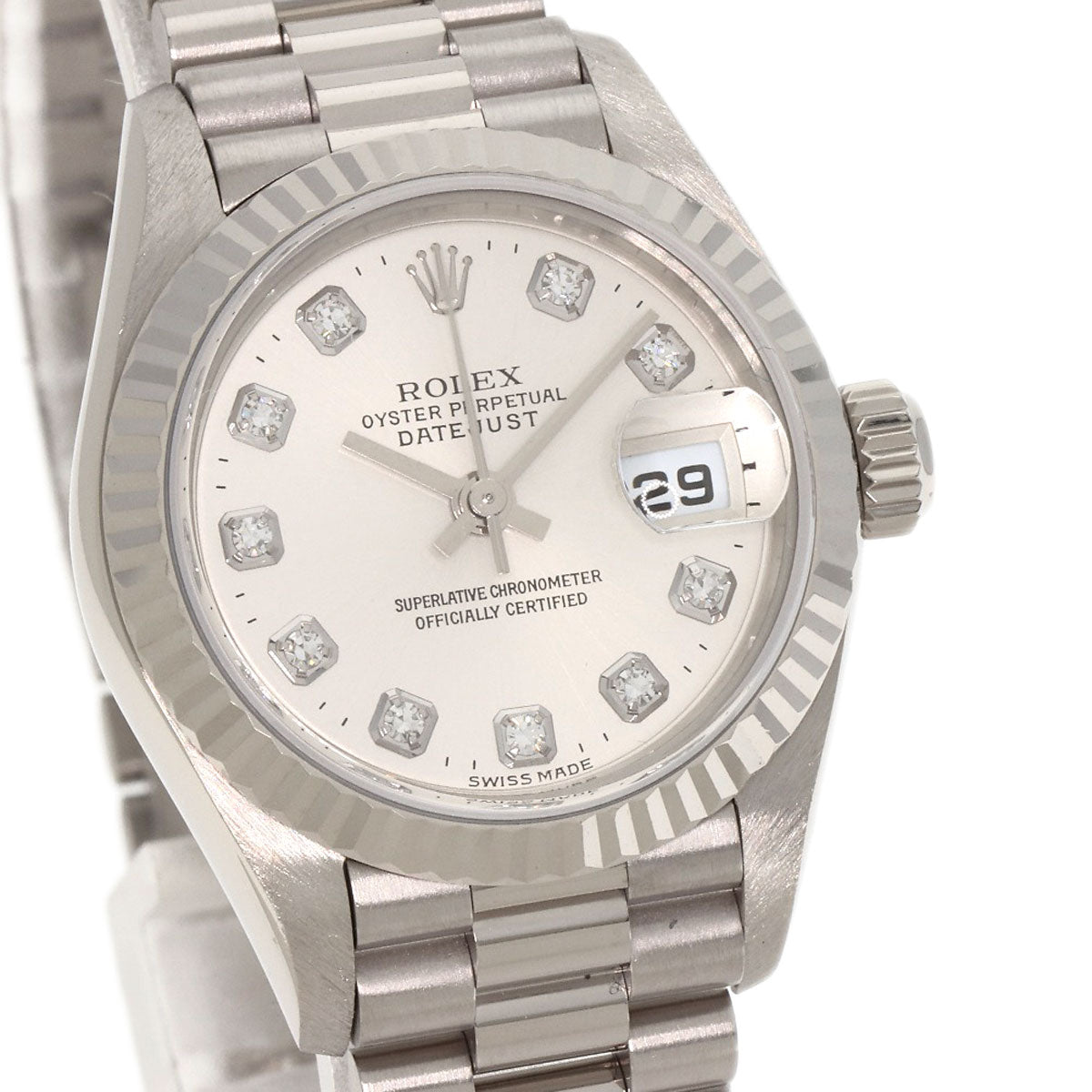 ROLEX DATEJUST 10P Diamond Watches 79179G K18 White Gold/K18 White Gold Ladies