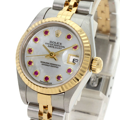 ROLEX Datejust 10P Ruby Watches 79173NGR Stainless Steel/SSxK18YG Ladies