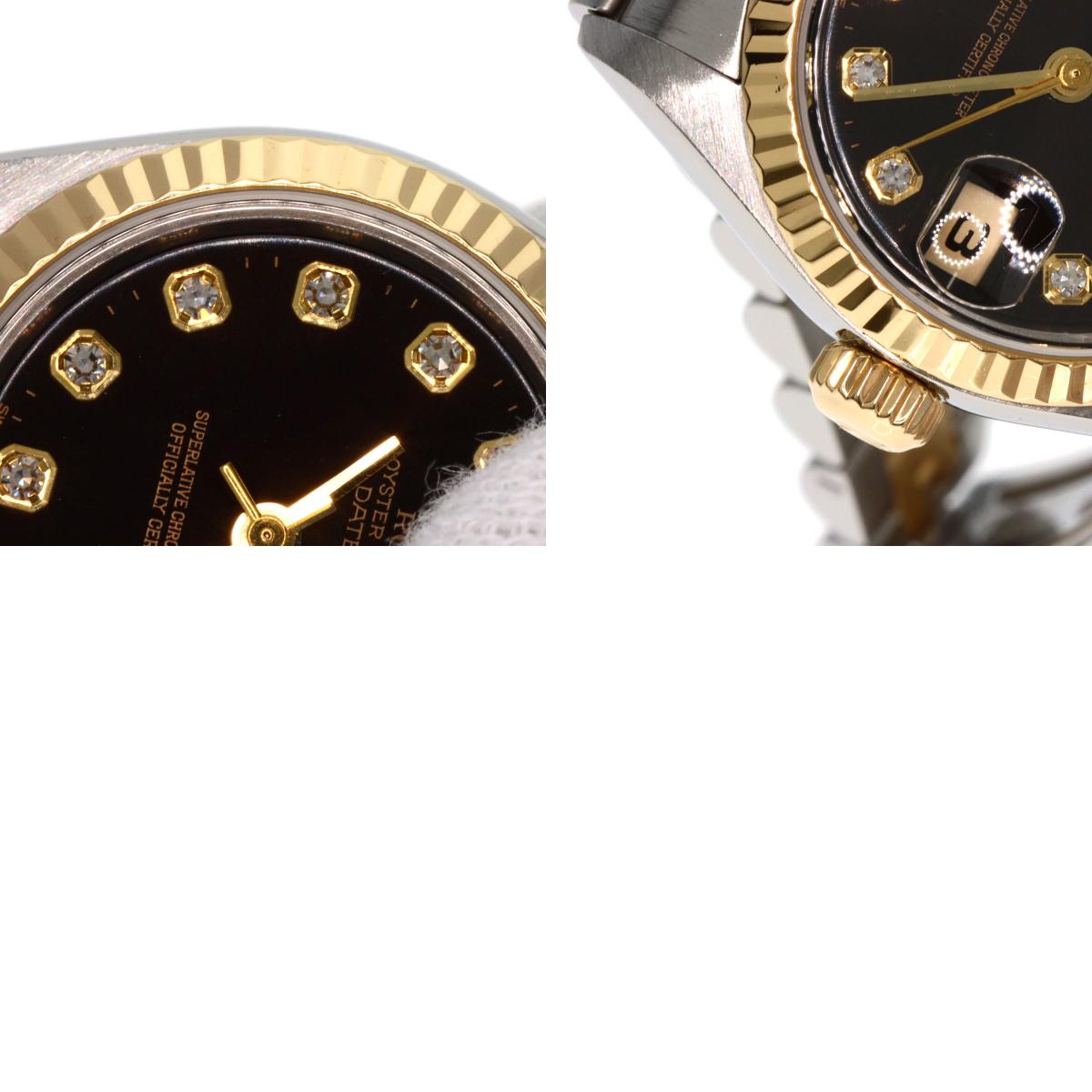 ROLEX DATEJUST 10P Diamond Watches 79173G Stainless Steel/SSxK18YG Ladies