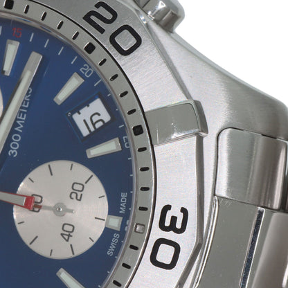 TAG HEUER Aqua Racer Chronograph Watches CAF1112 Stainless Steel/Stainless Steel mens