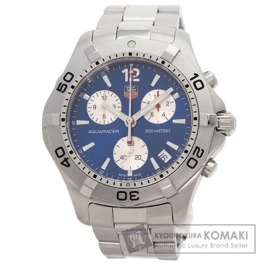 TAG HEUER Aqua Racer Chronograph Watches CAF1112 Stainless Steel/Stainless Steel mens