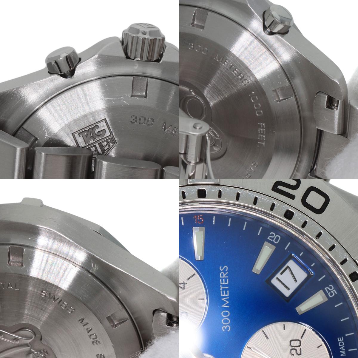 TAG HEUER Aqua Racer Chronograph Watches CAF1112 Stainless Steel/Stainless Steel mens