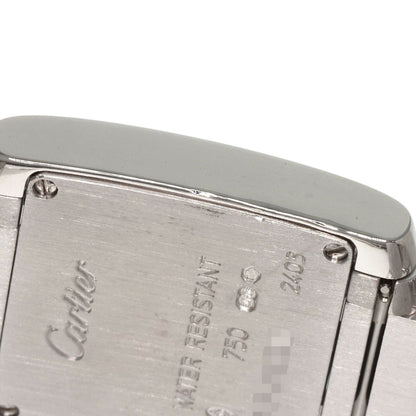 CARTIER Tank Francaise SM Bezel Diamond Watches WE1002S3 K18 White Gold/K18 White Gold Ladies