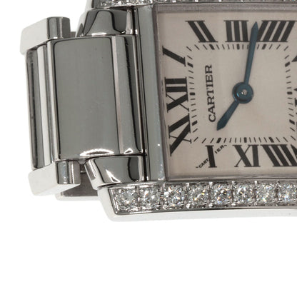 CARTIER Tank Francaise SM Bezel Diamond Watches WE1002S3 K18 White Gold/K18 White Gold Ladies