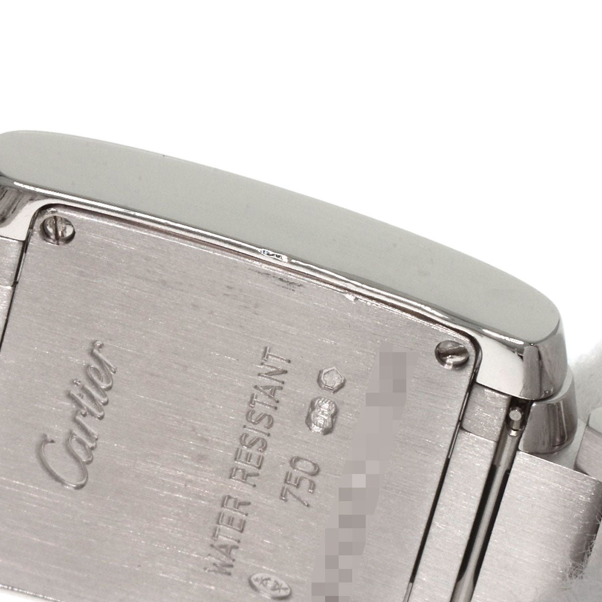 CARTIER Tank Francaise SM Bezel Diamond Watches WE1002S3 K18 White Gold/K18 White Gold Ladies