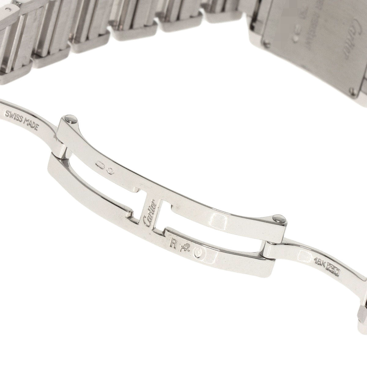 CARTIER Tank Francaise SM Bezel Diamond Watches WE1002S3 K18 White Gold/K18 White Gold Ladies