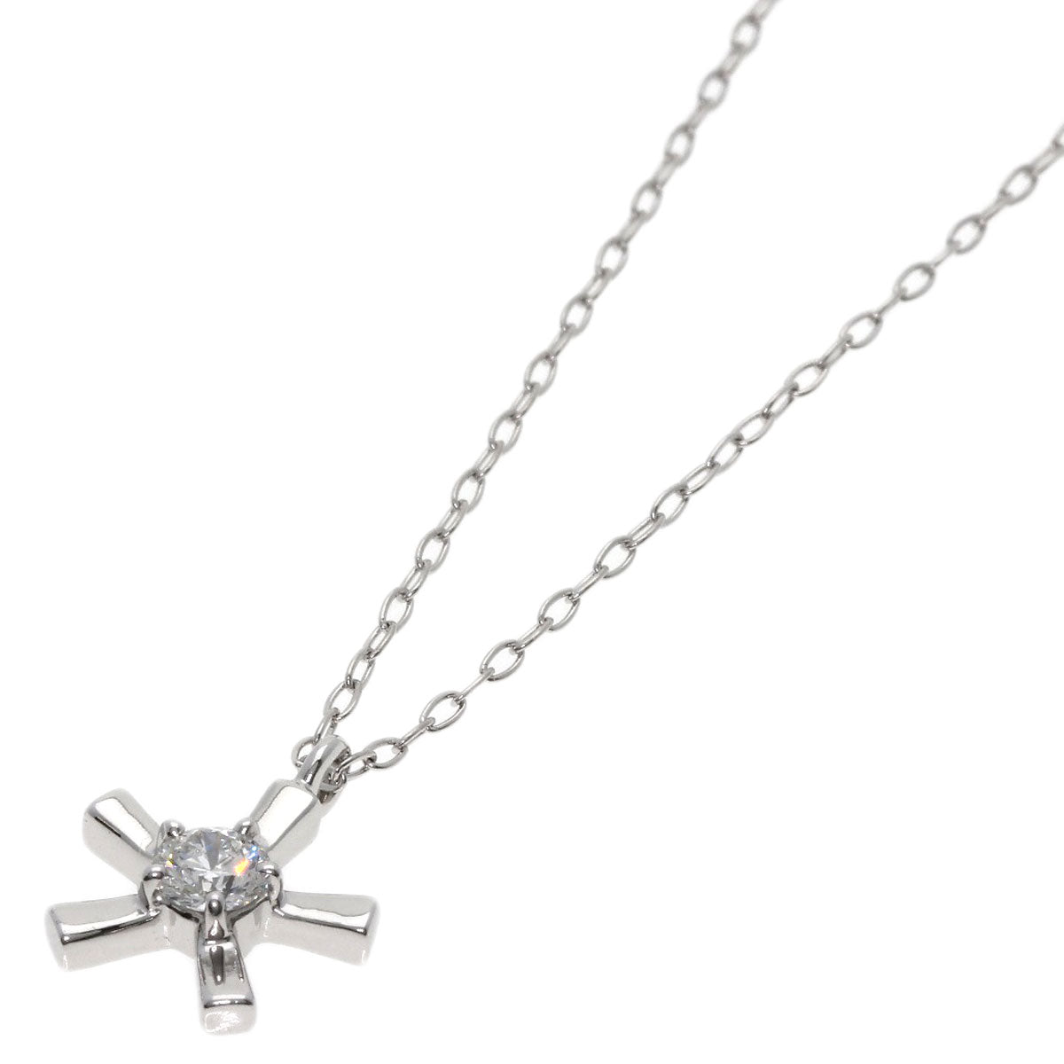 SABIRTH Diamond Necklace K18 White Gold Ladies [Used]