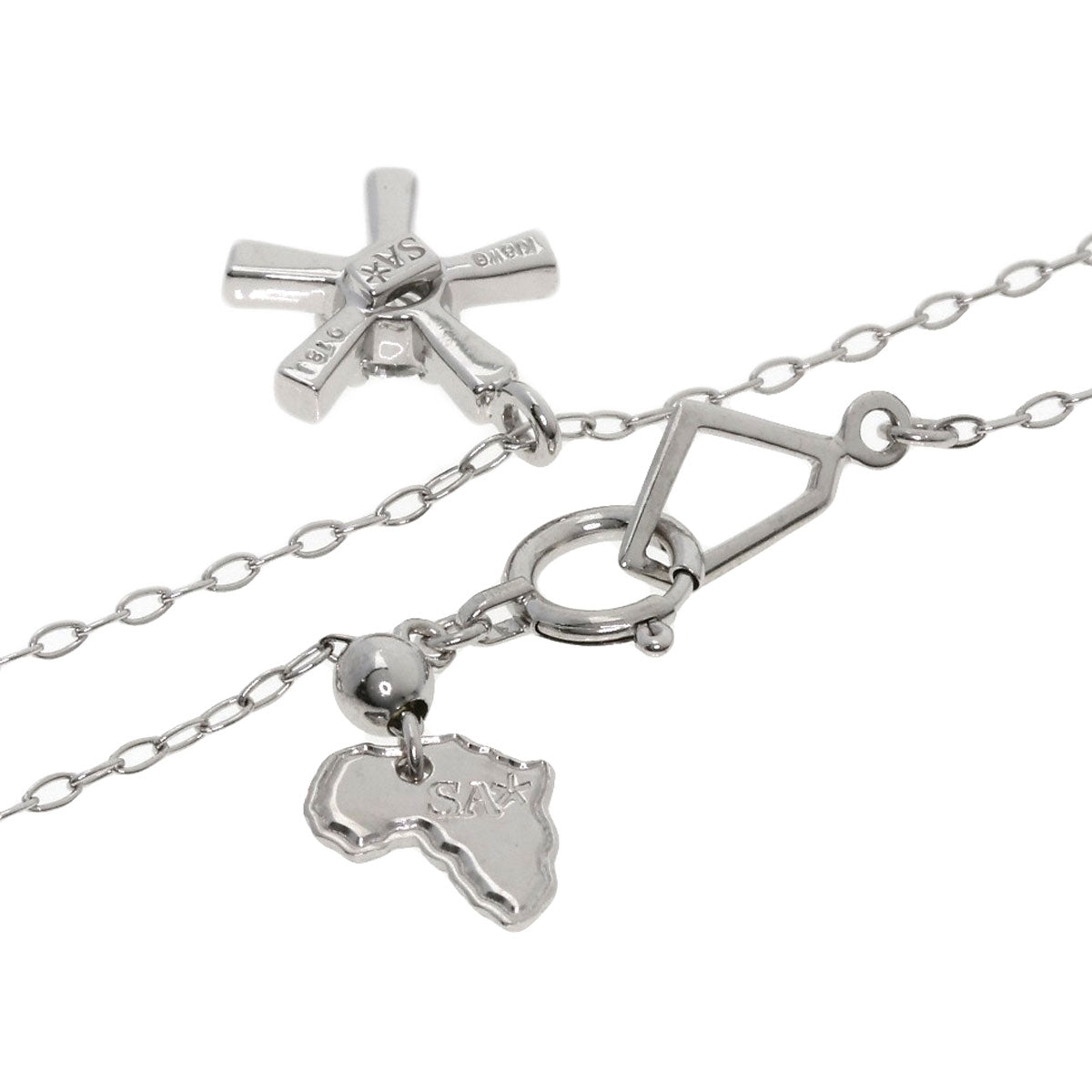 SABIRTH Diamond Necklace K18 White Gold Ladies [Used]