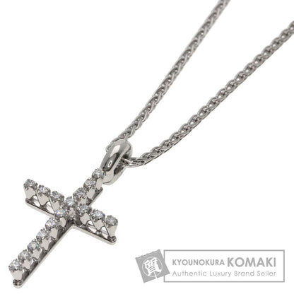 Damiani Mystery Cross Diamond Necklace Platinum PT950 Ladies [Used]