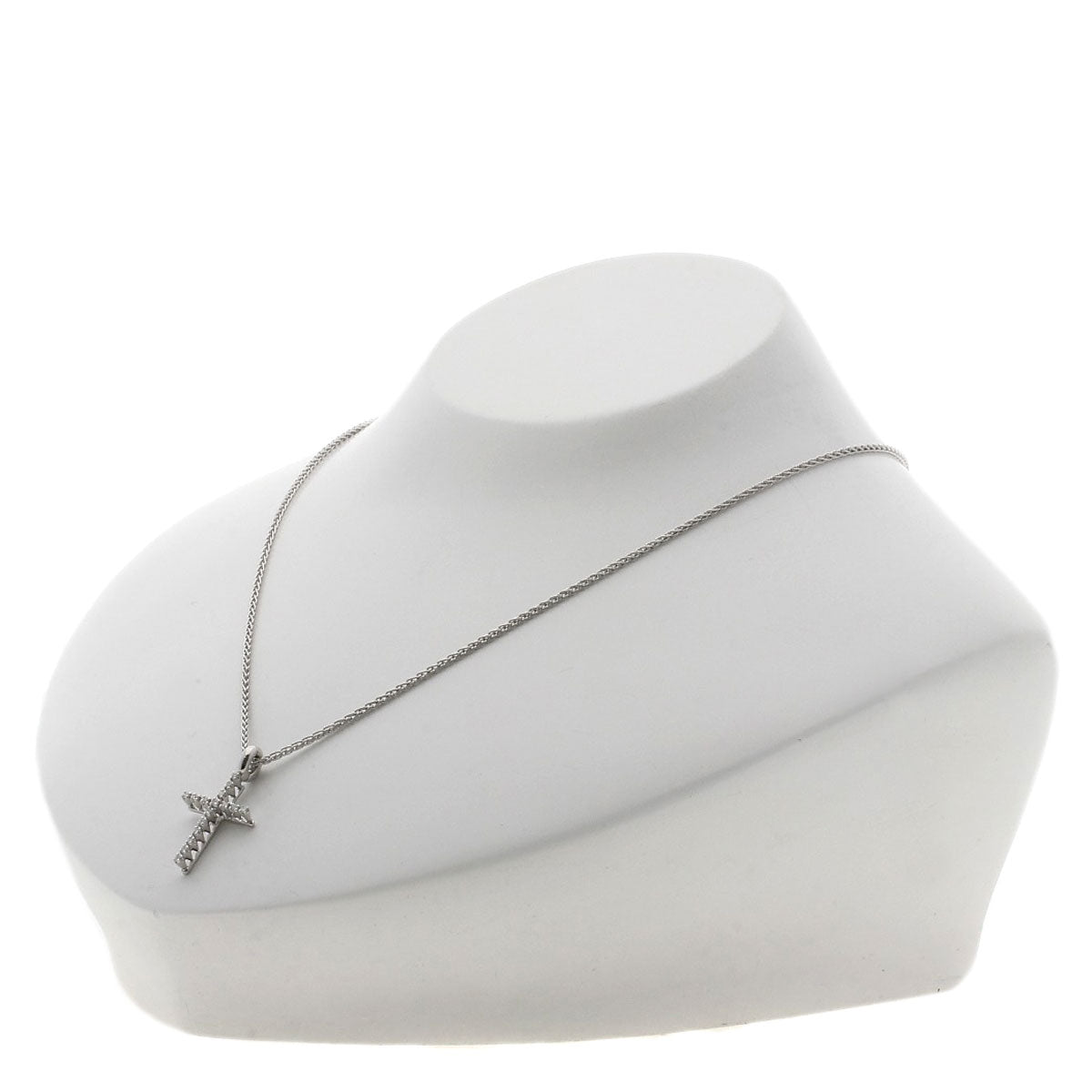 Damiani Mystery Cross Diamond Necklace Platinum PT950 Ladies [Used]