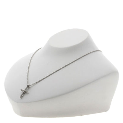 Damiani Mystery Cross Diamond Necklace Platinum PT950 Ladies [Used]