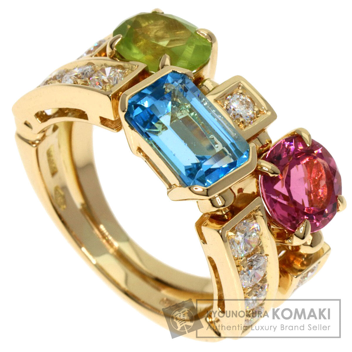 BVLGARI Allegra Diamond Ring K18 Yellow Gold Ladies [Used]