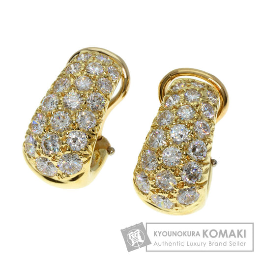 HARRY WINSTON Pave Diamond Earring K18 Yellow Gold Ladies [Used]