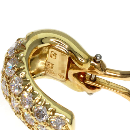 HARRY WINSTON Pave Diamond Earring K18 Yellow Gold Ladies [Used]