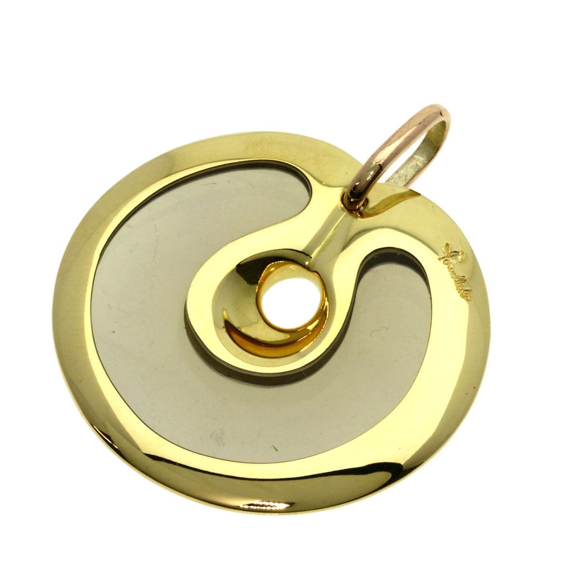 Pomellato   Pendant top Circle plate K18 Yellow Gold Ladies