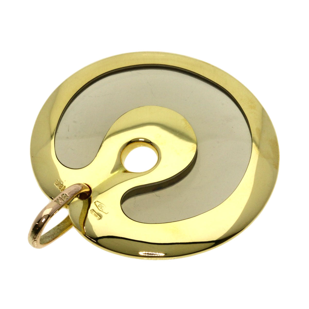 Pomellato   Pendant top Circle plate K18 Yellow Gold Ladies