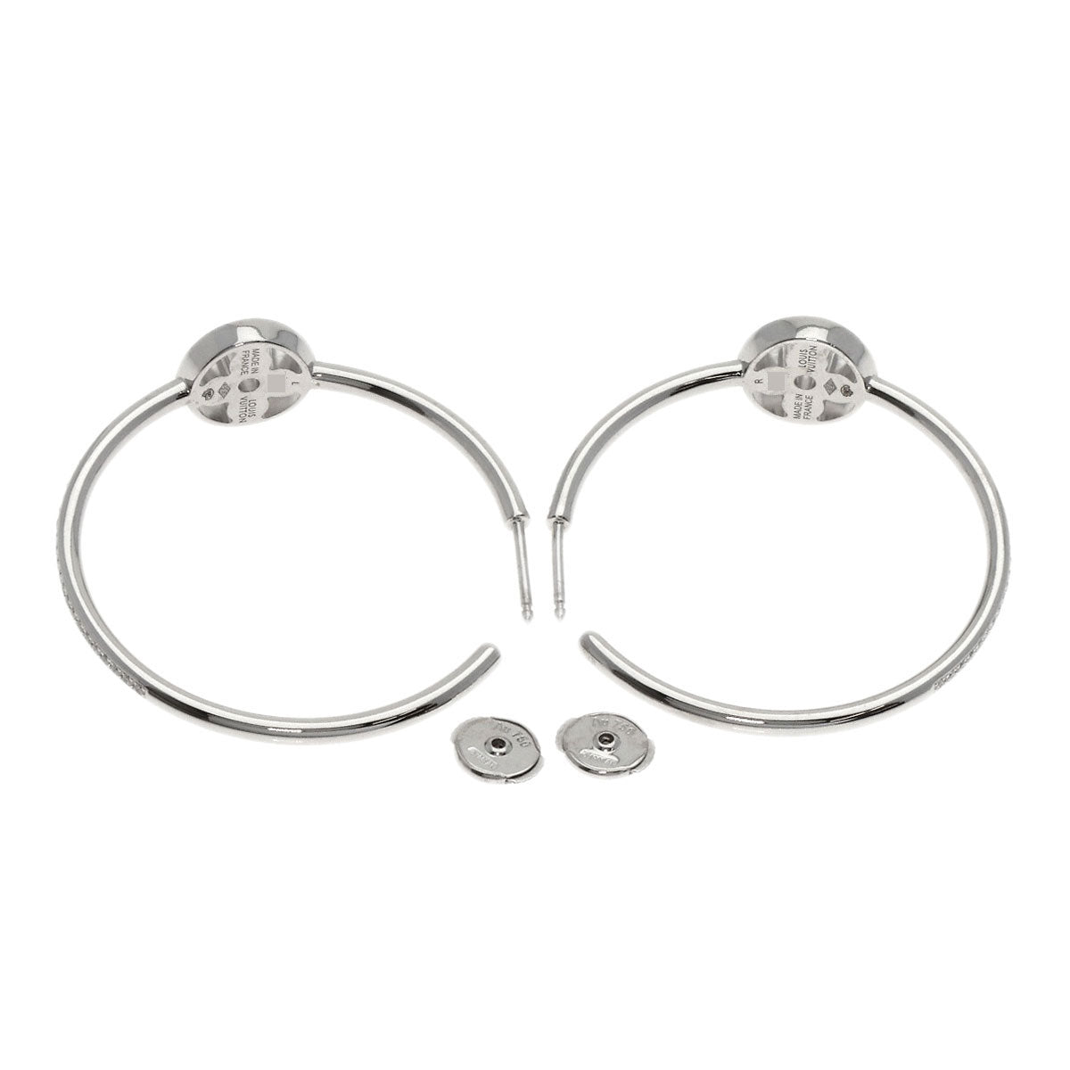 LOUIS VUITTON   earring Hoop Earrings Ldylle Blossom Diamond K18 White Gold Ladies