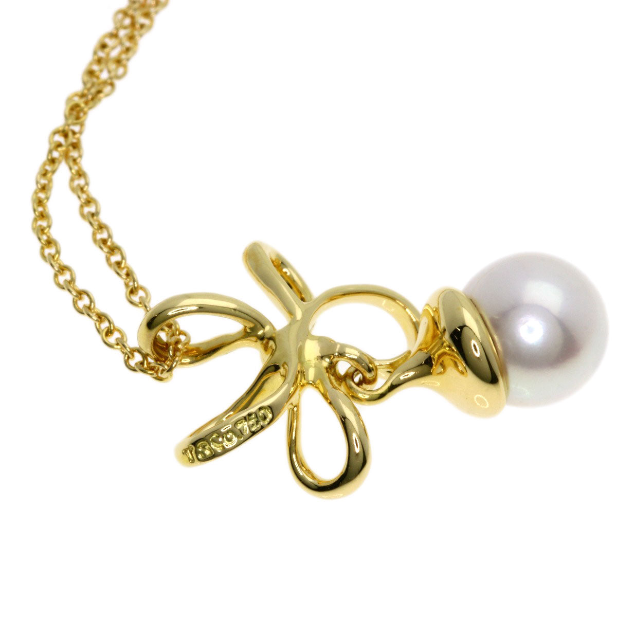 TIFFANY&Co.   Necklace Flower Pearl Pearl K18 Yellow Gold Ladies