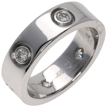 CARTIER love ring full Diamond # 50 Ring K18 White Gold Ladies [Used]