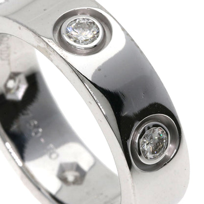 CARTIER love ring full Diamond # 50 Ring K18 White Gold Ladies [Used]