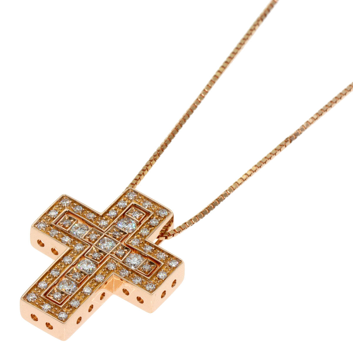Damiani Belle Epoque Diamond Necklace K18 Pink Gold Ladies [Used]