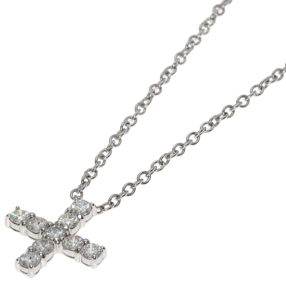HARRY WINSTON   Necklace Minicross Diamond Platinum PT950 Ladies